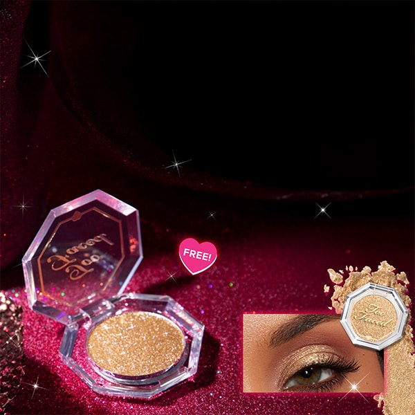 makeup products and pink hearts