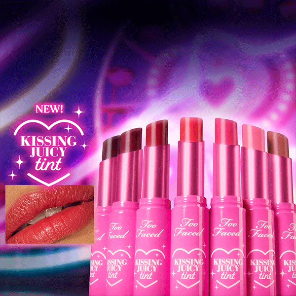 makeup products and pink hearts