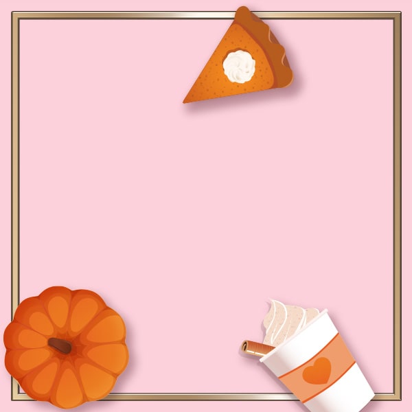 pastel y latte otoñales de calabaza 